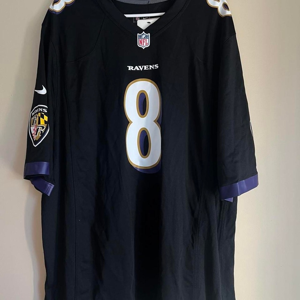 Baltimore Raven's Lamar Jackson #8 Game Jersey NWT Size XXL
